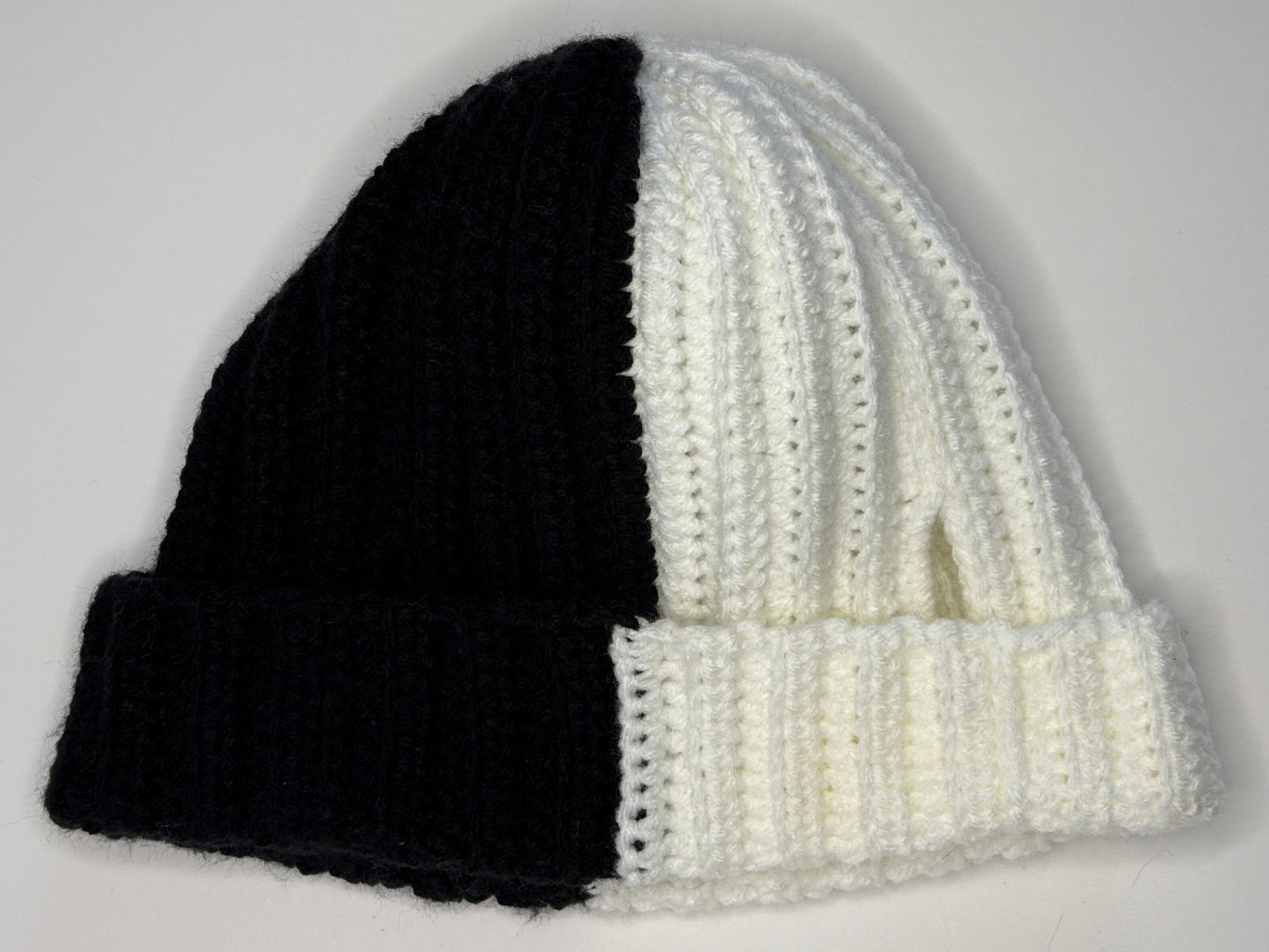 Black/White Double Bun hat