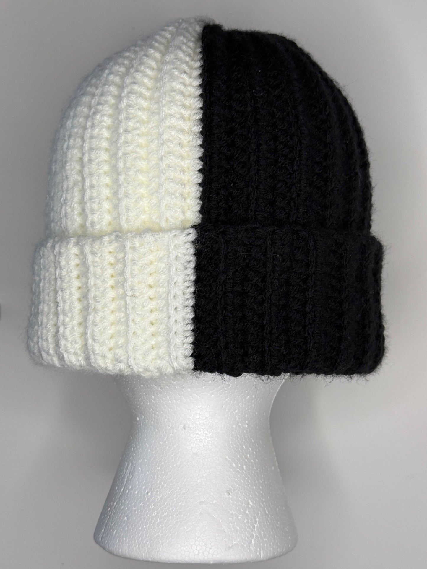 Black/White Double Bun hat