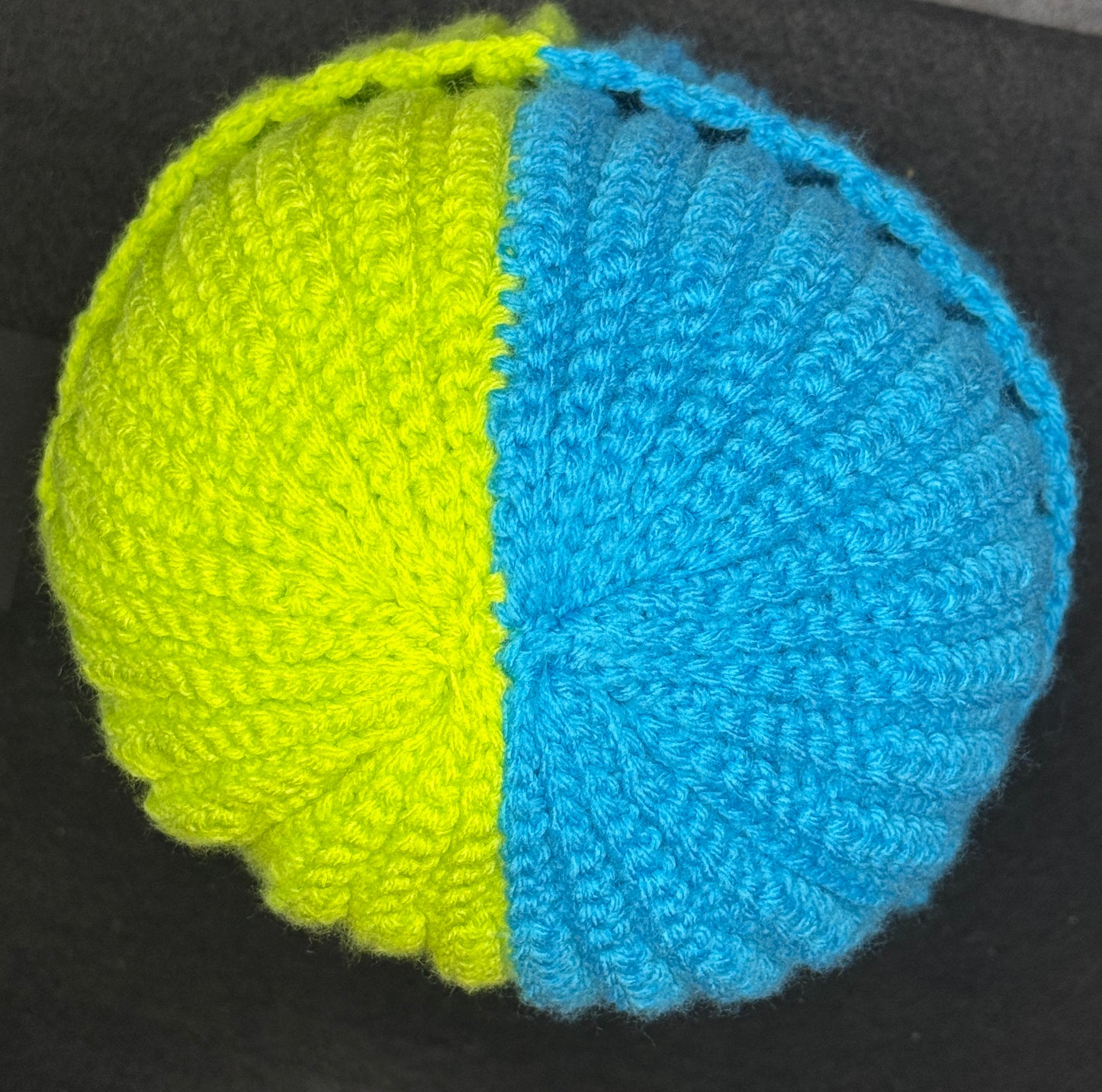 Cyan/Lime Green Double Bun Hat