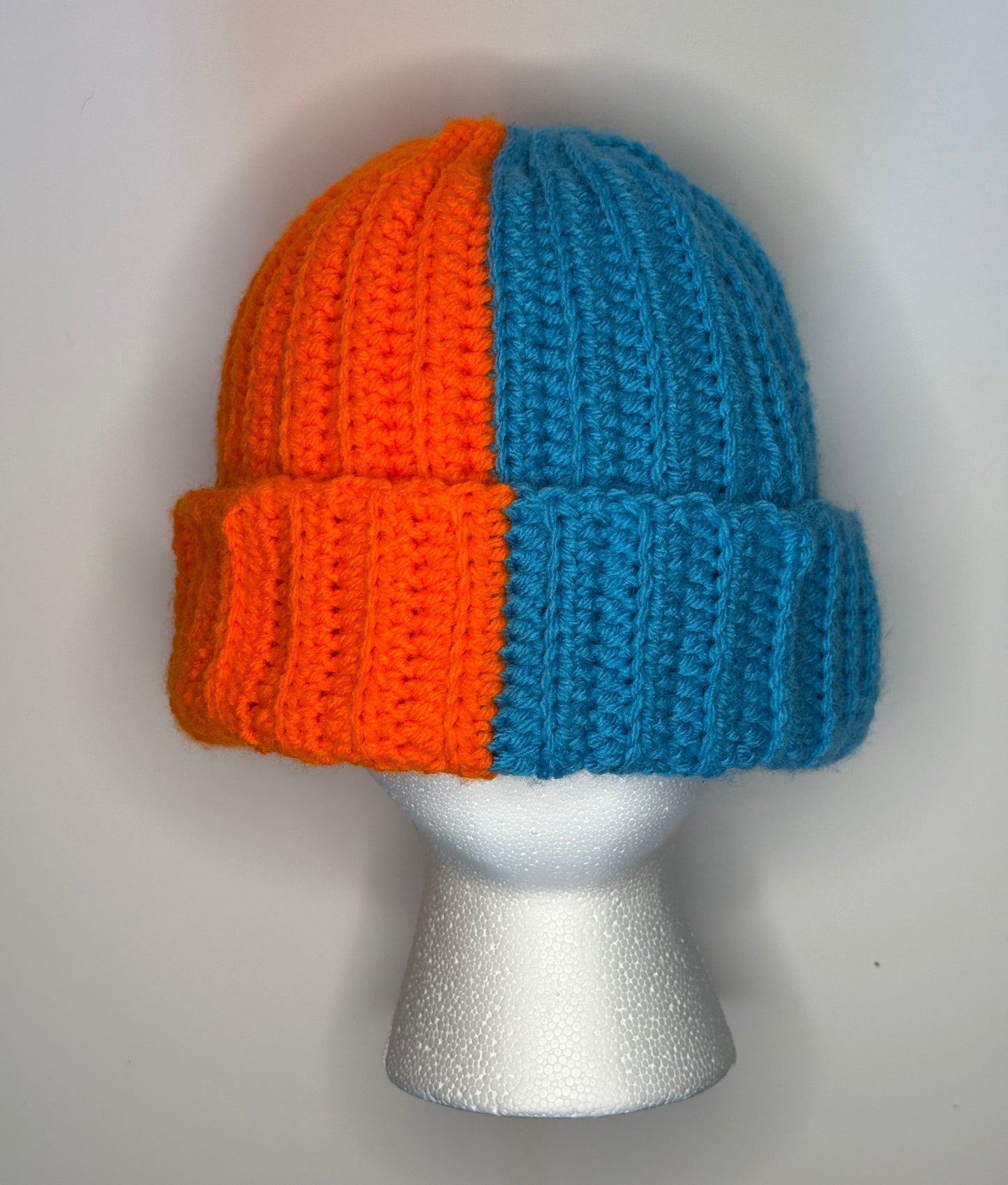 Split Color Space Bun Hat