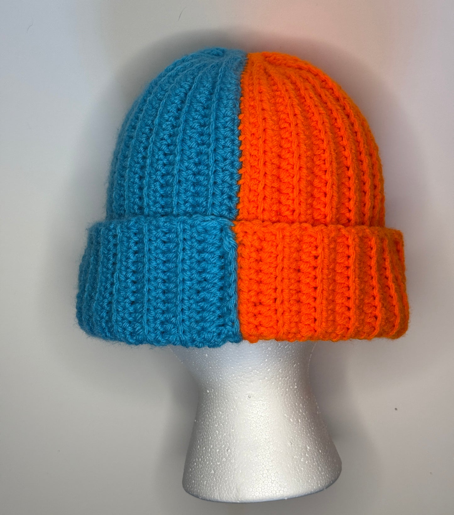 Split Color Space Bun Hat